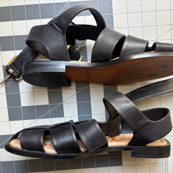 Sam Edelman Dawn Fisherman Sandals, Black - Picture 3 of 3